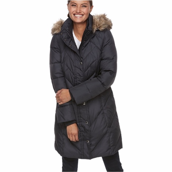 LONDON FOG Black Chevron Puffer Coat
Size M NWT - Picture 2 of 11